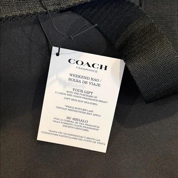 Coach Fragrance Large Black Weekender Duffle Bag Unisex - Picture 7 of 8